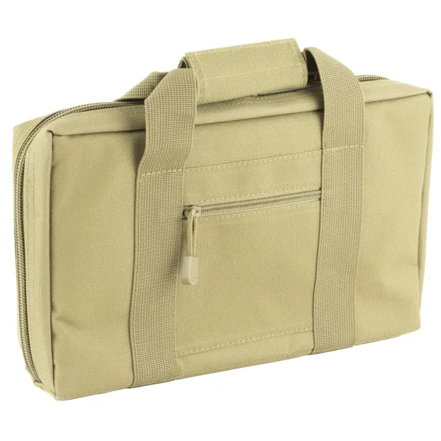 NcStar Discreet Pistol Case Nylon Tan Two Padded Handgun Compartments Six E - NcSTAR for sale at Iron and Lace