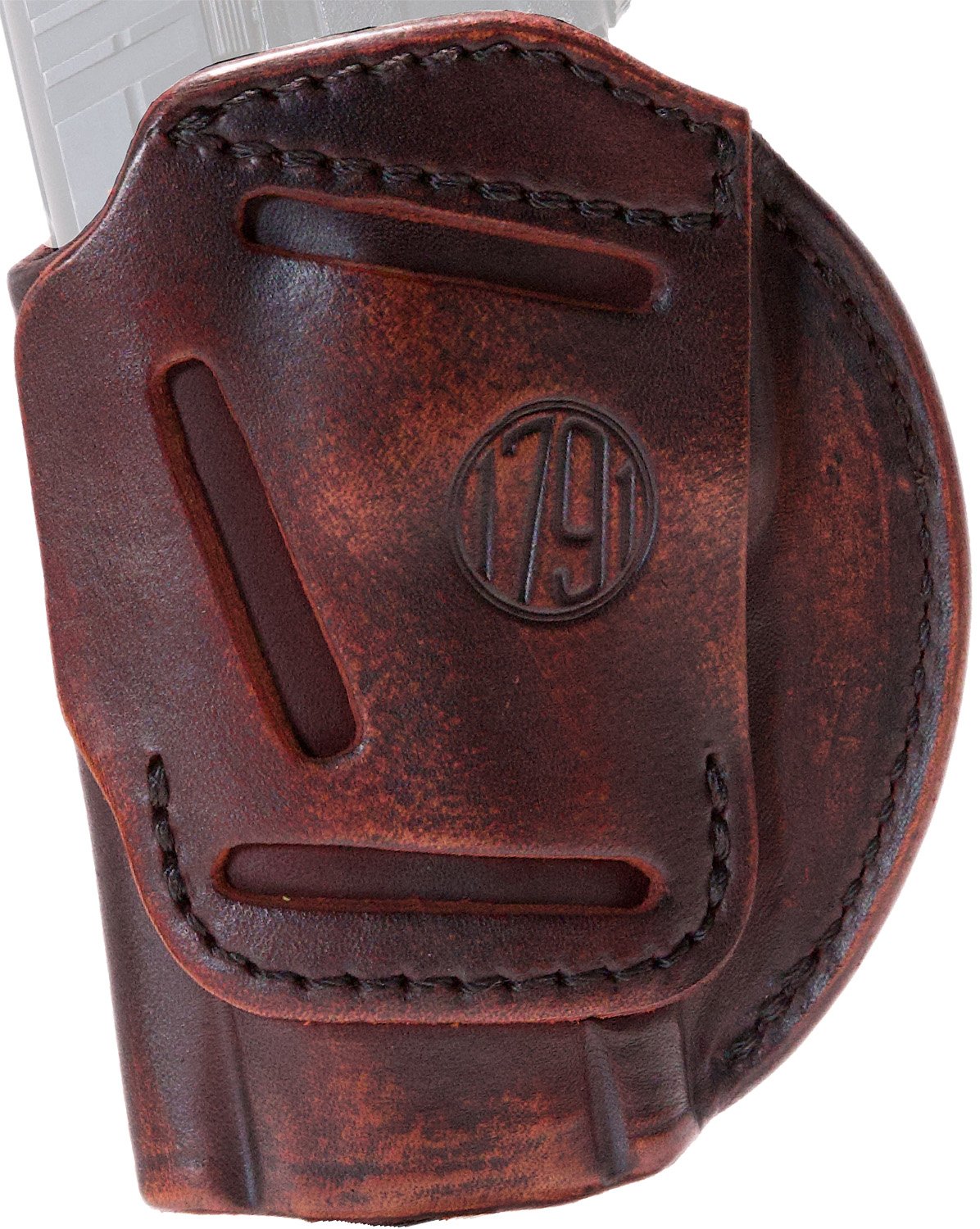 1791 Gunleather 4WH6VTGR 4-Way IWB/OWB Leather Holster Size 06 Right Hand - 1791 Gunleather