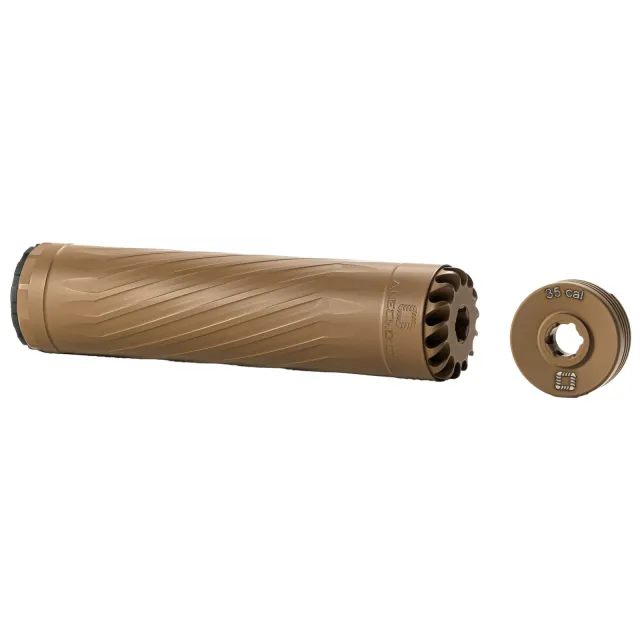 Anechoic X35FDE Titanium Suppressor 9mm/350Legend/338Lapua 1/2"x28 FDE