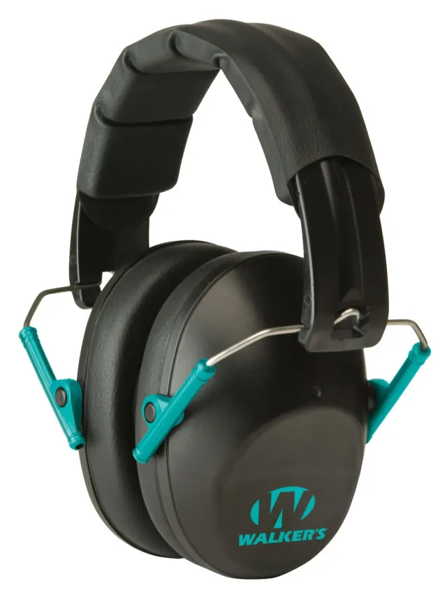 Walker's GWP-FPM1-BKTL Low-Profile Folding Muff Noise-Canceling Black - Walker's