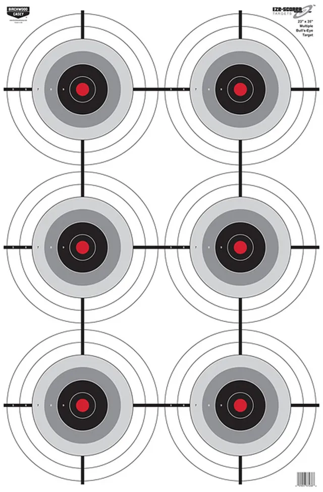Birchwood Casey EZE-Scorer 23x35 Multiple Bullseye Target 100 Pack - Birchwood Casey