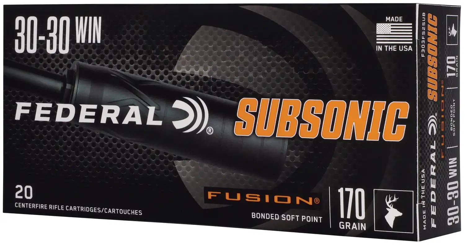 Buy Federal 30-30 WIN 170GR FUSION SUBSONIC 20 F3030FS2SUB online