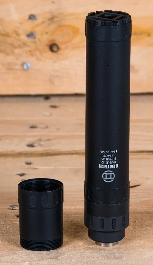 Gemtech Lunar 45 .45 ACP 8.5 In .578x28 Direct Thread Matte Black