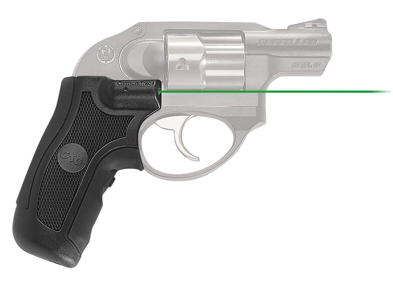Crimson Trace LG-415G Green Laser Grip Ruger LCR/LCRx Black Polymer - Crimson Trace - 0.50" AT 50 FT
