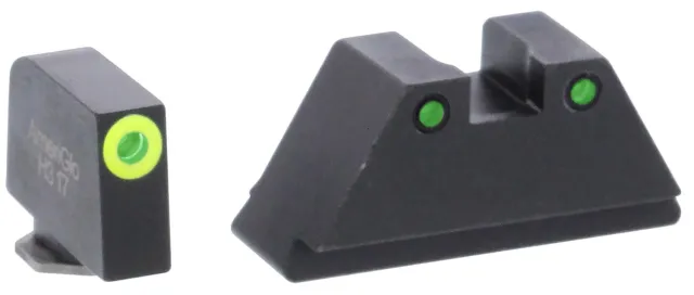 AmeriGlo GL252 Optic Sight Set Glock XL Tall Green Tritium LumiGreen - AMER