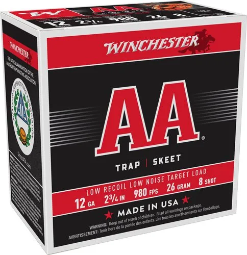 Winchester AA12FL8@ AA Low Recoil Low Noise Target Load 12 ga 2.75" 26g #8 - Winchester