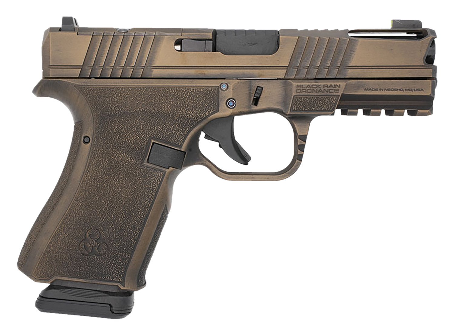 Buy Black Rain Ordnance FLP9MMBB 9mm 15+1 4" Optic Ready Pistol Burnt Bronze online
