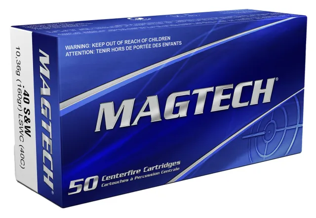 Magtech 40C 40S&W 160gr Lead Semi Wadcutter Ammo 50/Box - Magtech Ammunition - 40 S&W