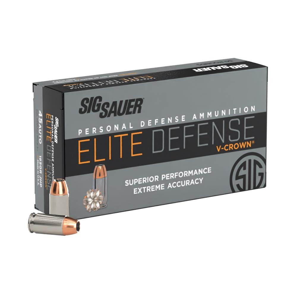 Sig Sauer E45AP2-50 V-Crown 45 Auto 230GR JHP 50RDS Box - Sig Sauer - 45 AUTO