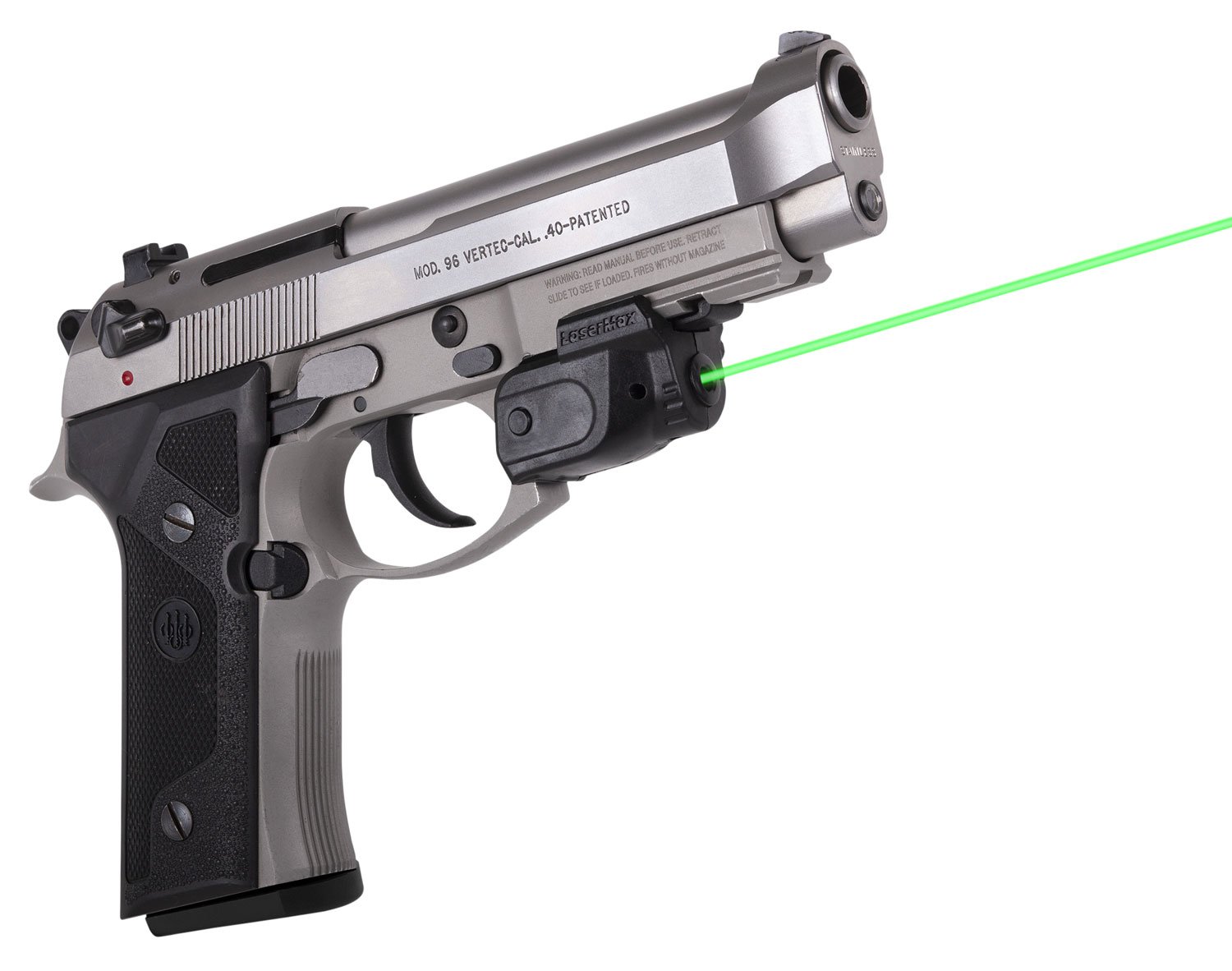 LaserMax GS-LTN-G Green Laser GripSense Black Picatinny Rail - LaserMax - 0.63" AT 20 YARDS