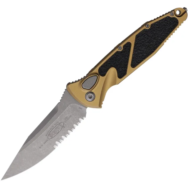 Microtech Socom Elite Auto 3.98 In SE/PS/APOC Tan Alu Handle - MICROTECH