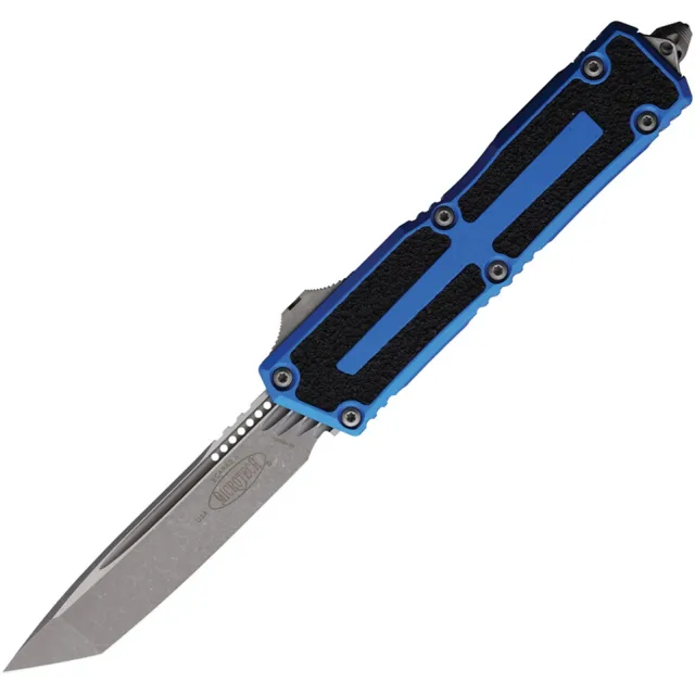 Microtech Scarab II G3 3.97 In T/E Apocalyptic Blue Aluminum Handle - MICROTECH for sale at Iron and Lace