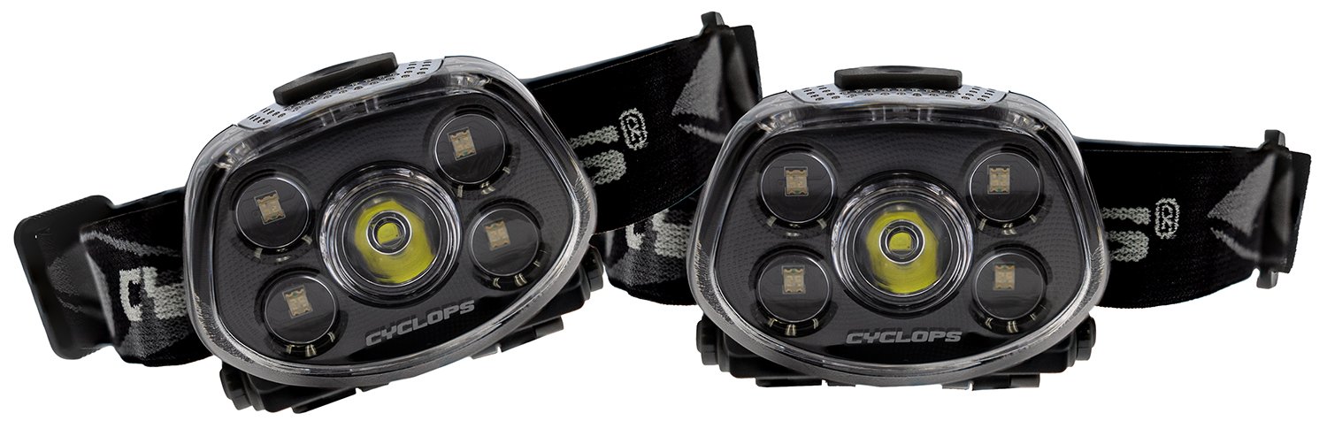 Buy Cyclops CYC-HLFXP-2PK Force XP LED Headlamp Black 3.2/5.5/15/350 Lumens... online