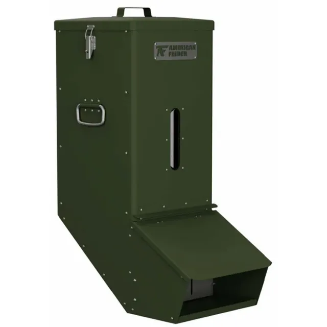 American Feeder GF-80 Gravity Feeder Green All-Aluminum Construction - American Feeder