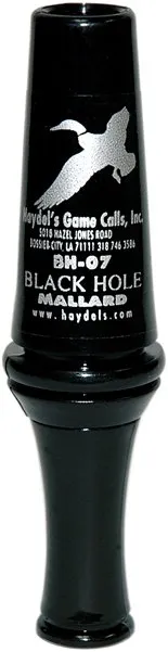 Haydel's BH07 Black Hole Double Reed Duck Call Polycarbonate Mallard - HAY