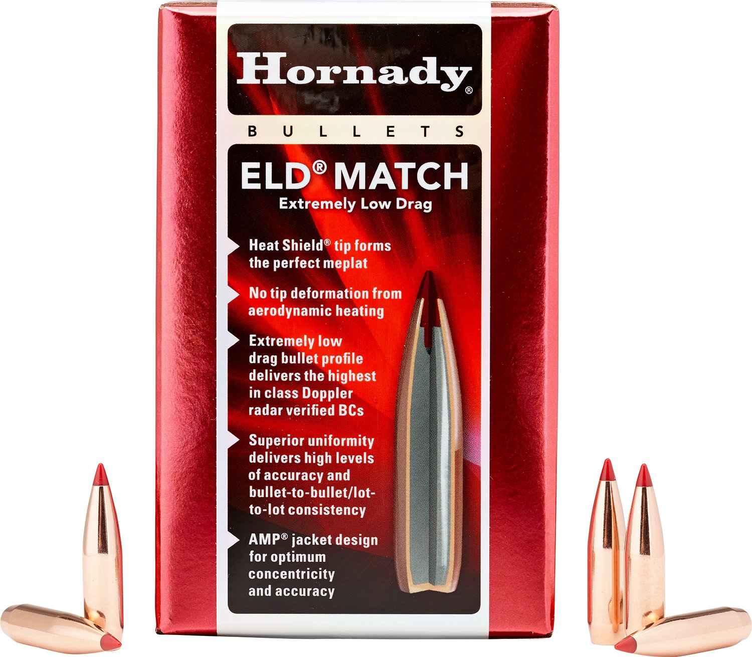 Hornady 263331 6.5mm .264 147gr ELD Match Bullets 500/Box - Hornady - .264