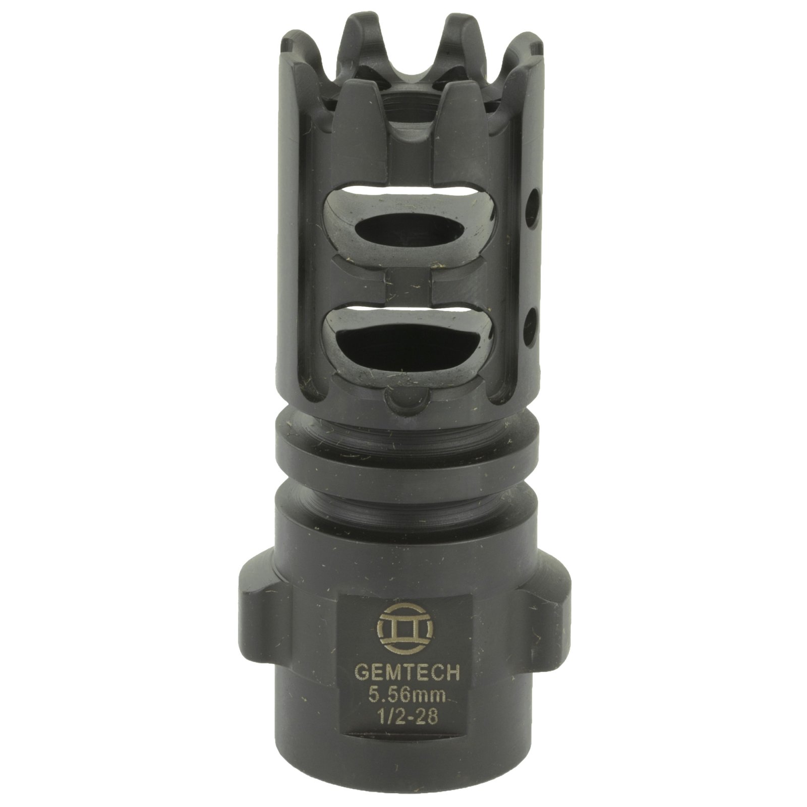 Gemtech 12152 Quickmount Muzzle Brake 223/5.56 1/2x28 Steel Black - GEMTECH - 223 REM | 5.56 NATO