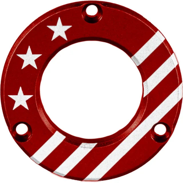 Axcel ADVR-HUB-RDUSA Driver Hubcap Red Engraved Patriotic Theme USA - Axcel