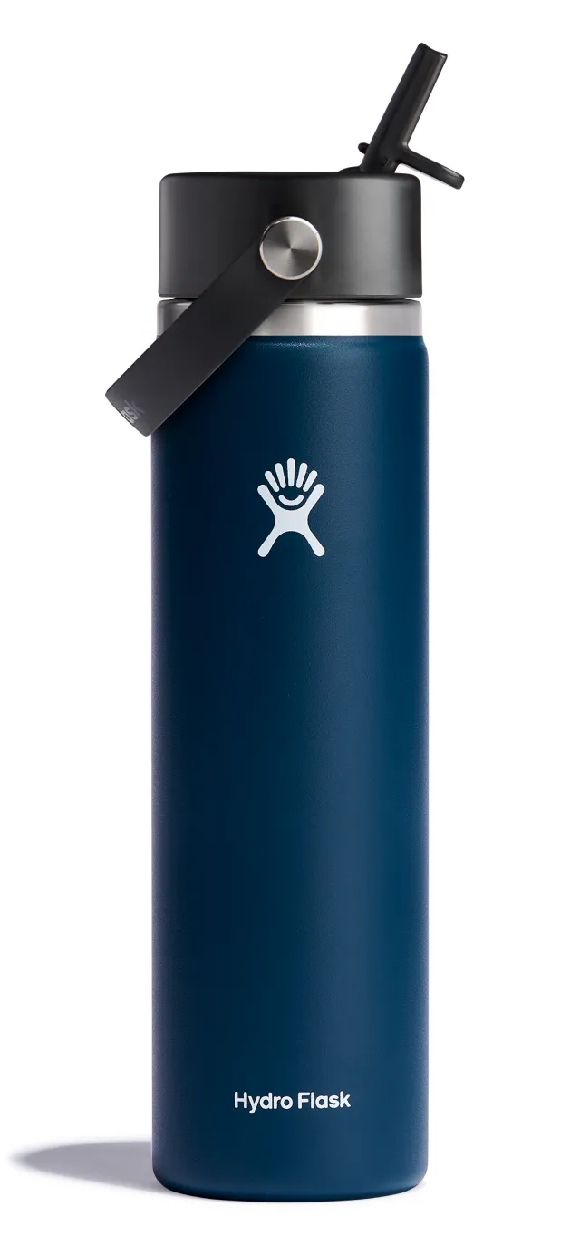Hydro Flask Wide Mouth Insulated Bottle w/ Flex Straw Cap - Hydro Flask
