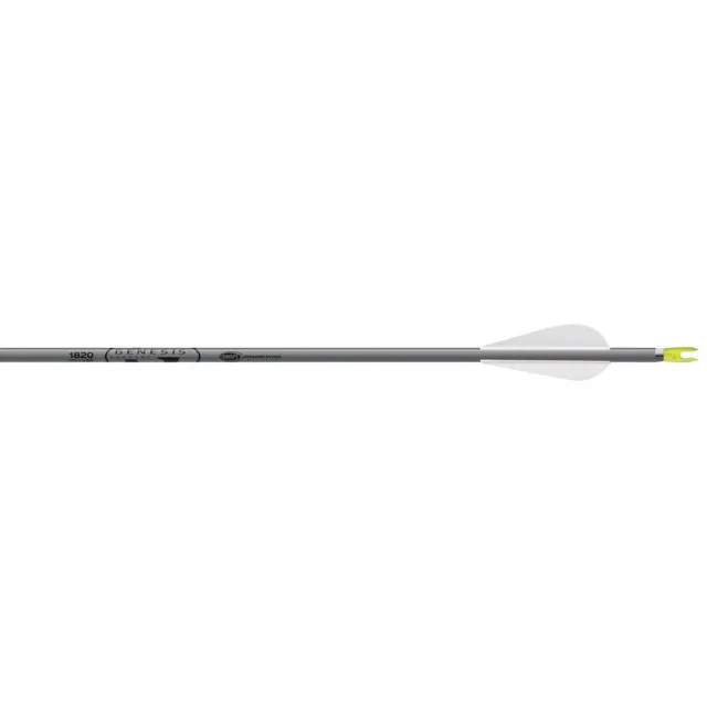 Easton Genesis Arrows 3" Vanes Silver 7075 Alloy 6-Pack 431434 - Easton