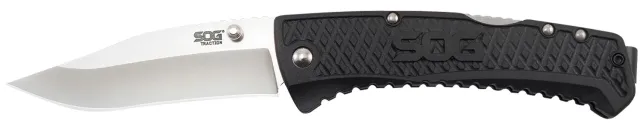 Buy SOG Traction SOGTD1011CP Folding Clip Point Plain Satin 3.50 In online