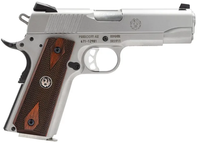 Buy Ruger SR1911 Commander .45 ACP 4.25 in Stainless Steel 7rd SA online
