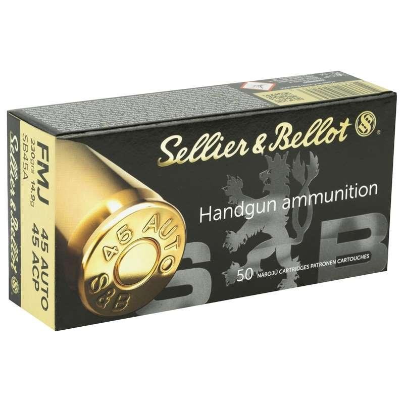 Sellier & Bellot SB45A Handgun 45 ACP 230 gr FMJ 50 Rounds