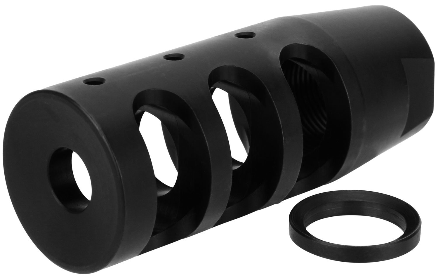 TacFire MZ1002N Compact Compensator 1/2"-28 TPI Black Nitride Steel - TacFire