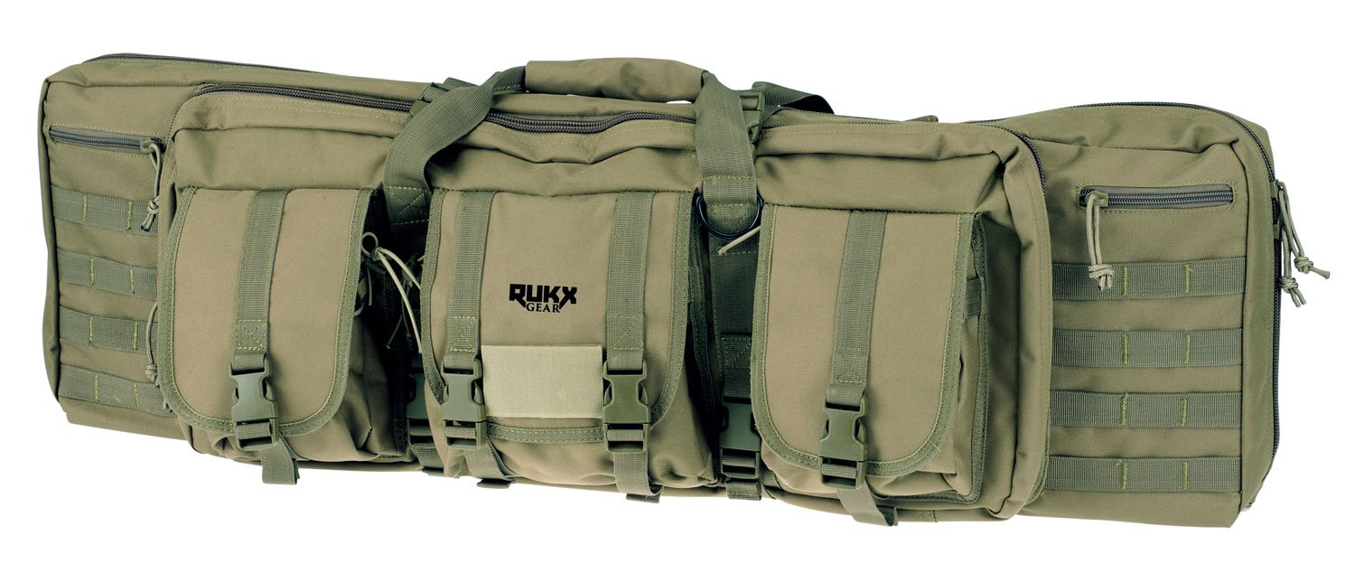 Rukx Gear ATICT36DGG 36" Tactical Double Gun Case Green, Water Resistant - American Tactical Imports