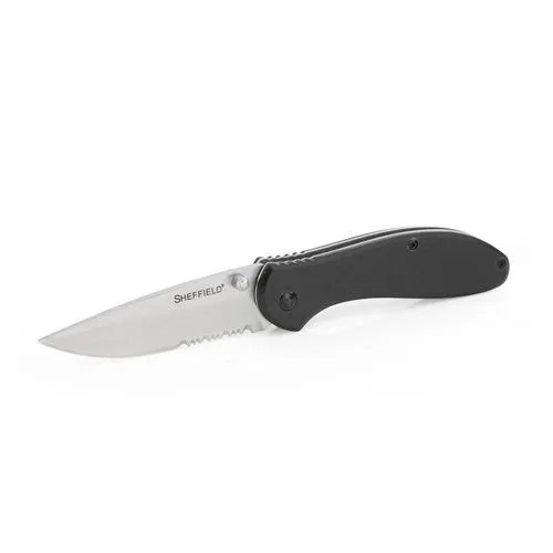 Sheffield 12164 Berda 3 In Assisted Opening Drop Point Knife G10