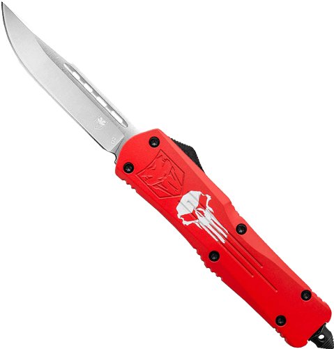Cobratec Knives Large FS3 OTF RED Punisher 3.5" D2 Steel DRP LRPUNFS3DNS - CobraTec Knives