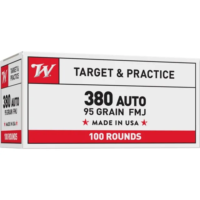 Winchester Ammo USA380VP USA 380ACP 95gr Full Metal Jacket Flat Nose 100 - Winchester - 380 Auto for sale at Keys Gun Shop