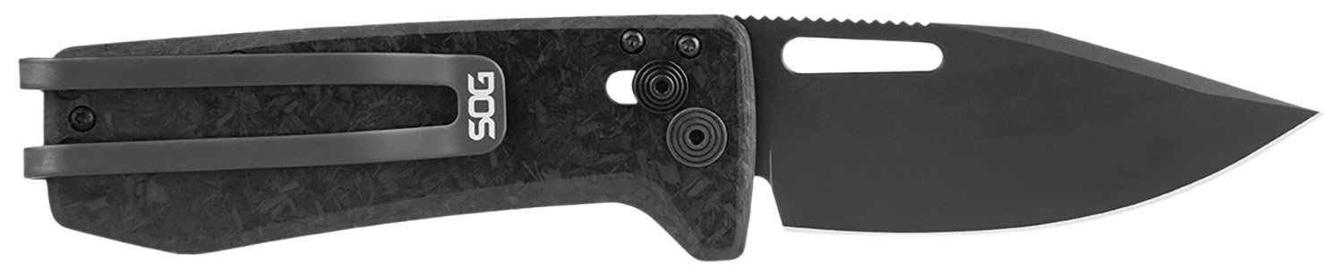 S.O.G SOG12630557 Ultra XR 2.80" Folding Knife Black Carbon Fiber Handle - SOG