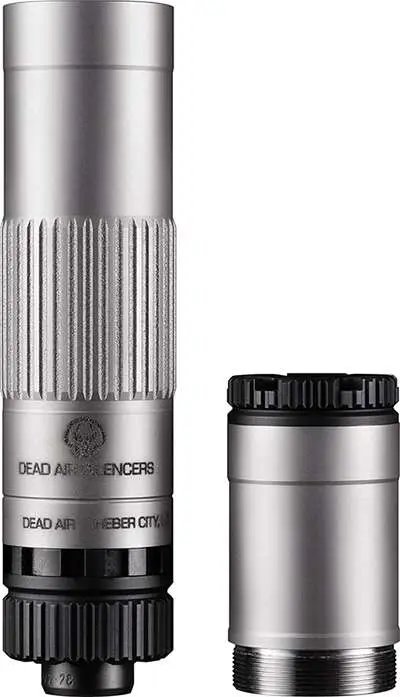 Dead Air MOJAVE9SIL Mojave-9 9mm Luger Titanium/Steel/Aluminum Suppressor - Dead Air - 9MM