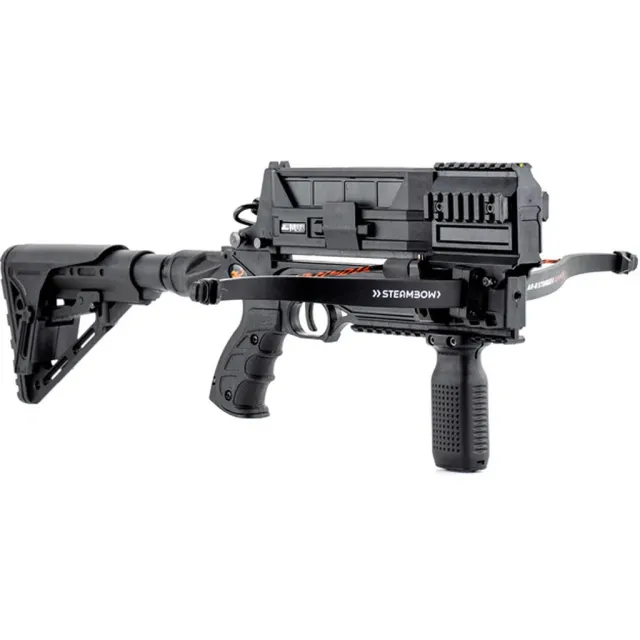 Steambow Stinger II M10 Tactical Crossbow, 10-Round Mag, 75lbs Draw