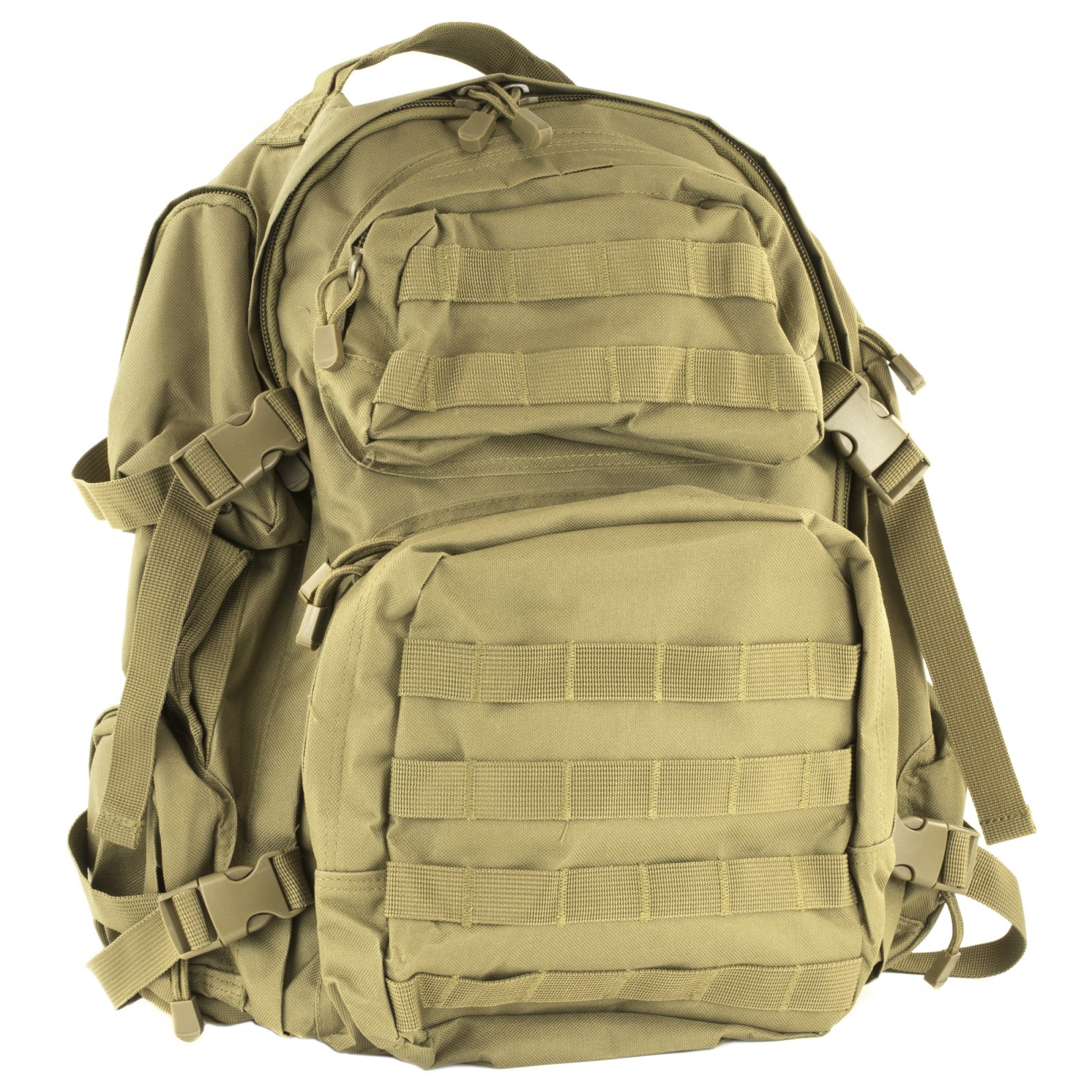 NcStar CBT2911 Tactical Backpack, 18"x12"x6", Nylon, Tan, MOLLE, Hydration - NcSTAR