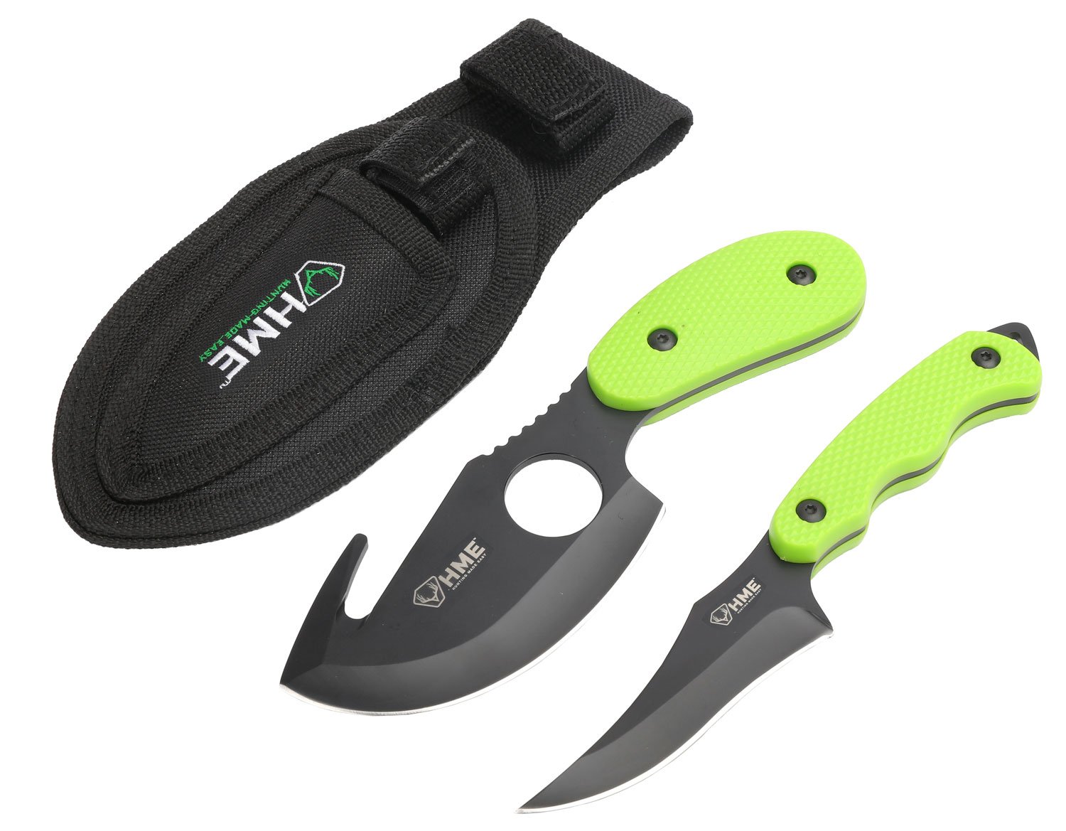 Buy HME HMEKN2PSGC 2-Piece Skinning Kit 3.5" 420HC Gut Hook & Fixed Blade online
