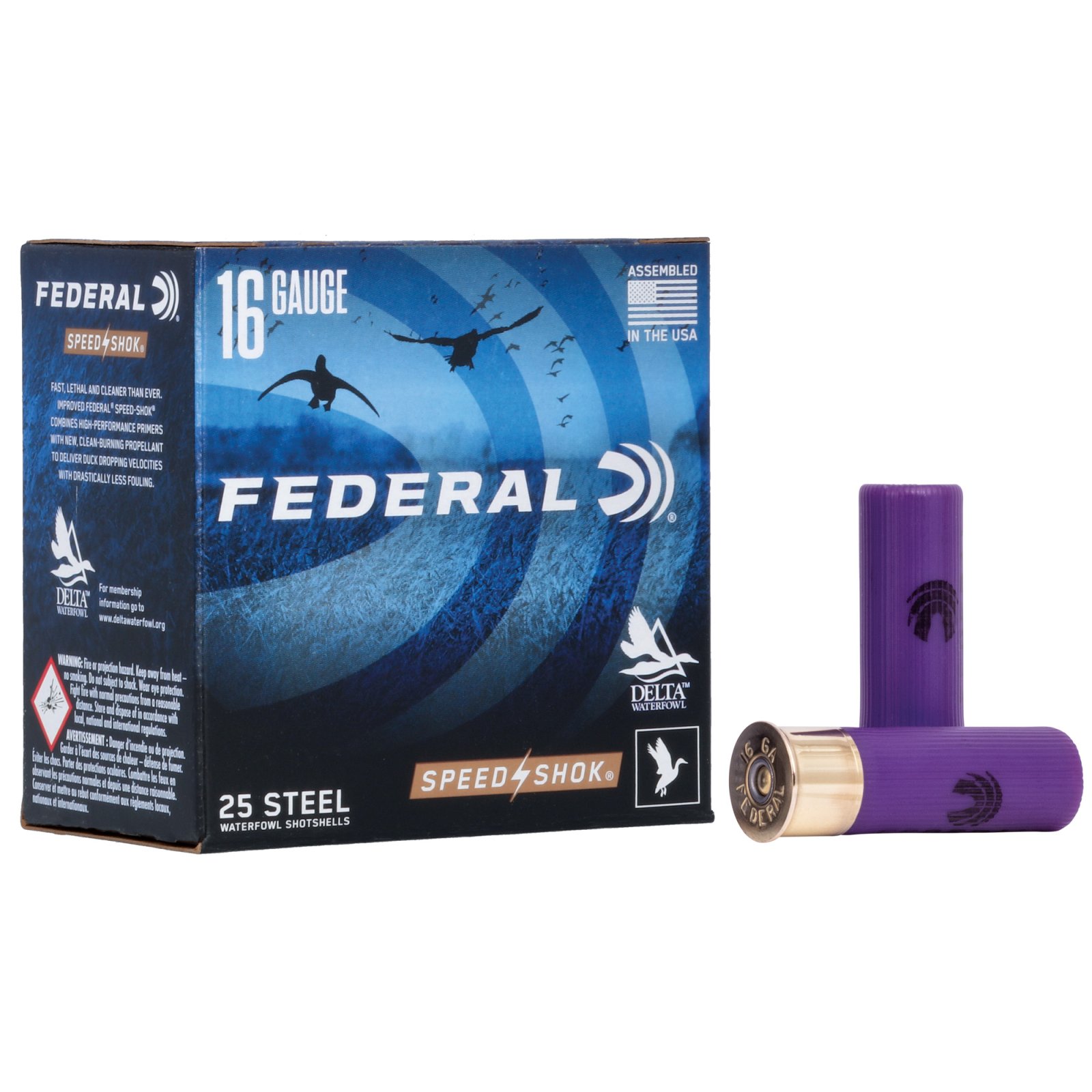 Federal WF1684 Speed-Shok 16Gauge 2.75" 15/16oz 4Shot 25 Per Box/10 Case - Federal Premium Ammunition - 16 Gauge