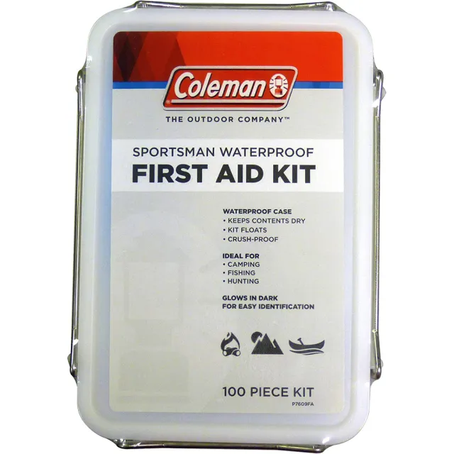 Coleman 7609 Sportsman Waterproof First Aid Kit, 100-Piece