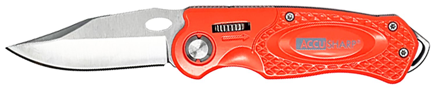 Buy AccuSharp Sport 3" Folding Stainless Steel Blade Orange Handle online