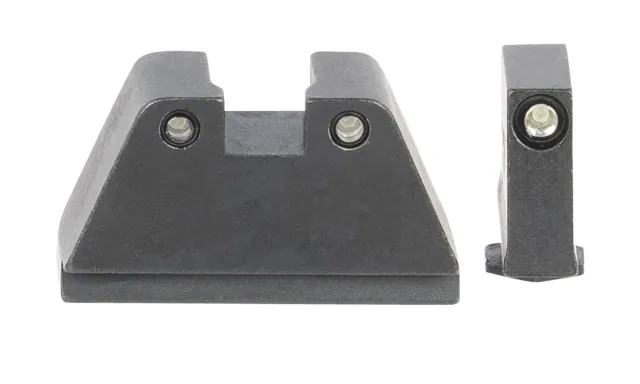AmeriGlo GL814 Optic Sight Set Glock 2XL Tall Green Tritium Black Outline