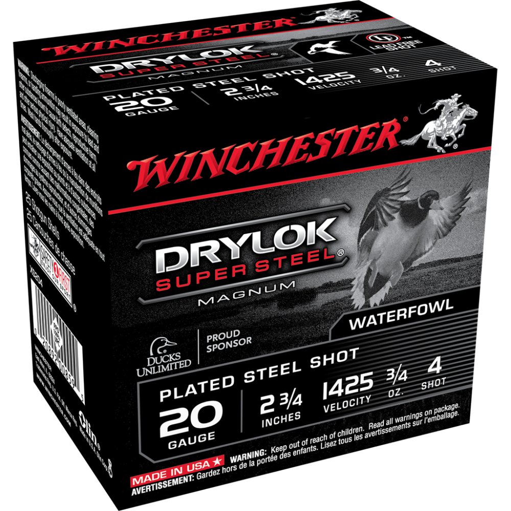 Winchester XS204 20 Gauge 2.75 in 3/4 oz #4 Shot 1425 fps 25 Rounds - Winchester - 20 Gauge