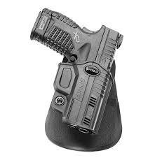 Fobus SPND OWB Paddle Holster Black Polymer for Springfield XDS - First Samco/Fobus