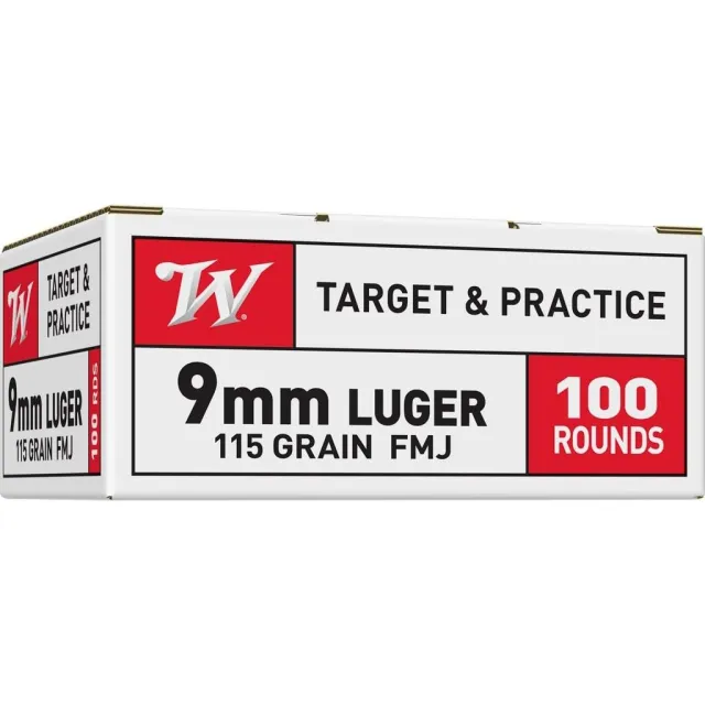 Winchester USA9MMVP Target 9mm Luger 115 gr Full Metal Jacket Ammo 100 Per Box/ 10 Cs - Winchester - 9MM