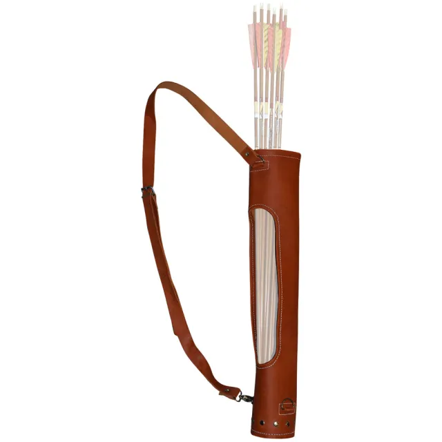 Vista 4278 Cunningham Quiver RH/LH, Buffalo Hide, 22" Long, Holds 18 Arrows - Vista