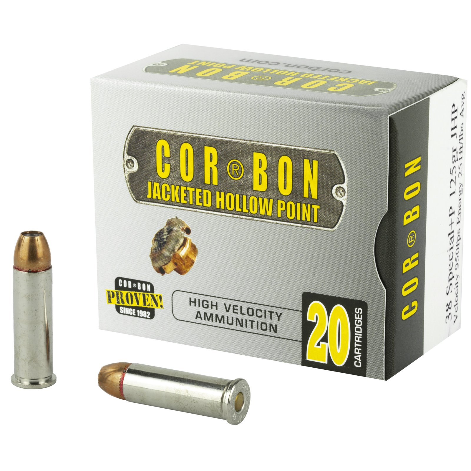 Buy Corbon SD3812520 Self-Defense .38 Spl +P 125gr JHP Ammo 20 Rounds online