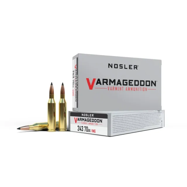 Nosler 61029 243 Win 70 Grain Flat Base Tipped 20 Count Ammunition - Nosler - 243 Win
