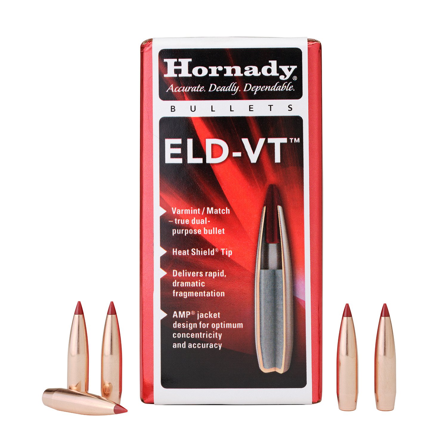 Hornady 24372 ELD-V 6mm .243 80gr Varmint Bullets 100/Box - Hornady - .243