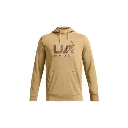 Under Armour Men's Hunt Logo Hoodie Brushed Fleece Lightweight Warmth