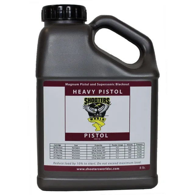 Shooters World D037-028 Heavy Pistol Powder 8lb Spherical Propellant